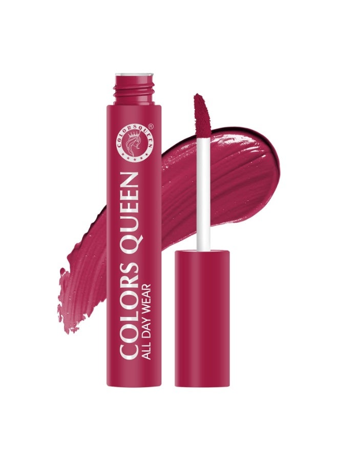 Colors Queen All Day Wear Liquid Lipstick - Taboo, 12g | Highly Pigmented, Long Lasting Matte Lipstick | Smooth One Swipe Application, Lightweight & Non Transfer Liquid Lipstick for Women - Image 2